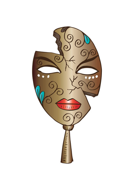 Karnaval maskesi için doodle - Fotoğraf, Görsel