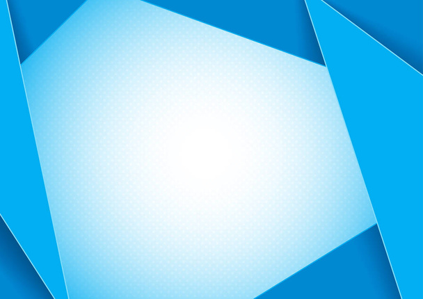 Blauer abstrakter grafischer Hintergrund mit geometrischen Elementen - Moderne Illustration für Designs, Website, Visitenkarte oder Faltblatt - Vektor, Bild