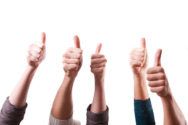 Thumbs Up on White Background - Foto, immagini
