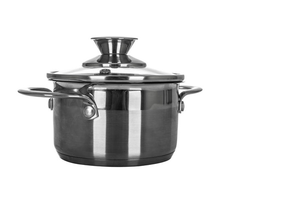 Geïsoleerde RVS kookpot, nieuwe pan - Foto, afbeelding