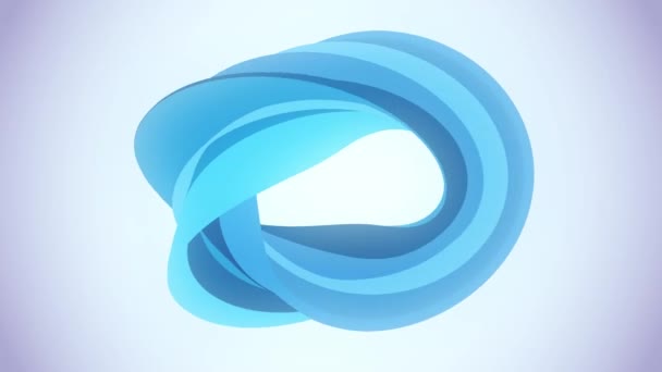Jemné barvy plochá 3d zakřivený modrý donut candy bezešvé smyčka abstraktní obrazec animace pozadí nové kvalitní univerzální pohyb dynamické animované barevné radostné videozáznam - Záběry, video