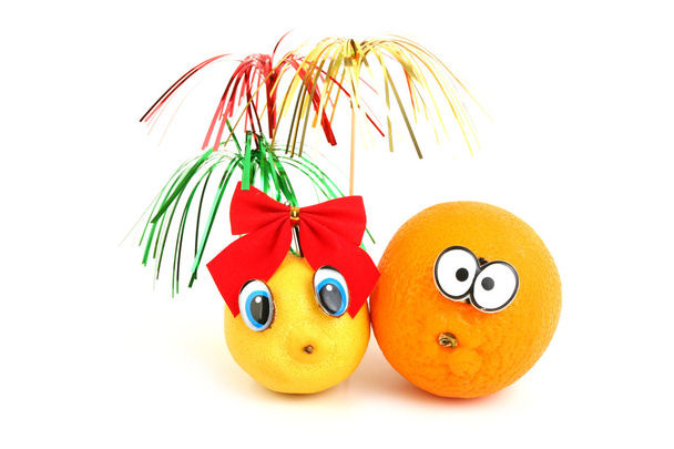 Naranja y limón divertidos
 - Foto, imagen