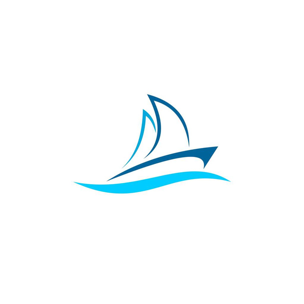Logotipo de vela, projeto do logotipo do barco, ícones vetoriais
. - Vetor, Imagem