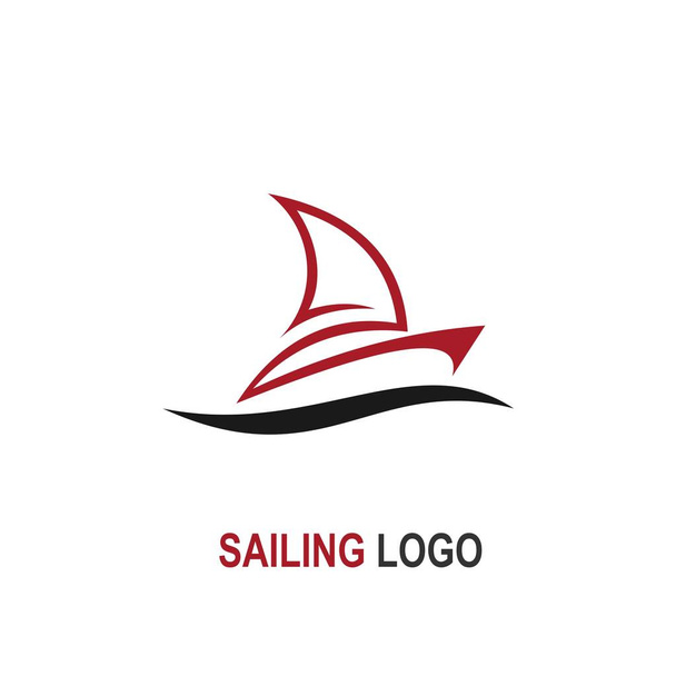 segeln logo, boot logo design, vektorsymbole. - Vektor, Bild