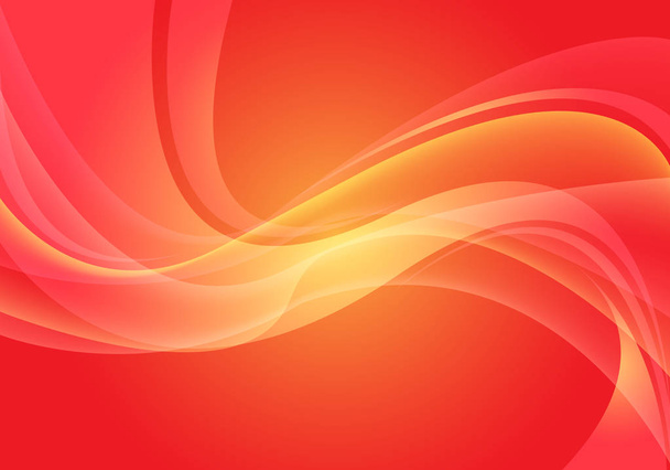 Абстрактна червона жовта хвиля крива руху світла сучасний футуристичний фон Векторні ілюстрації
. - Вектор, зображення