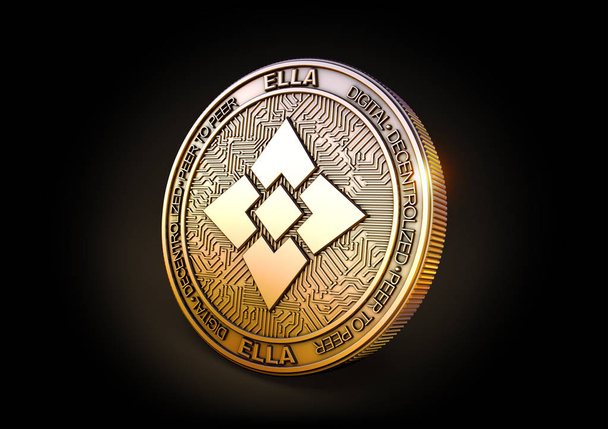 Ellaism - Cryptocurrency Coin. 3D rendering - Photo, Image