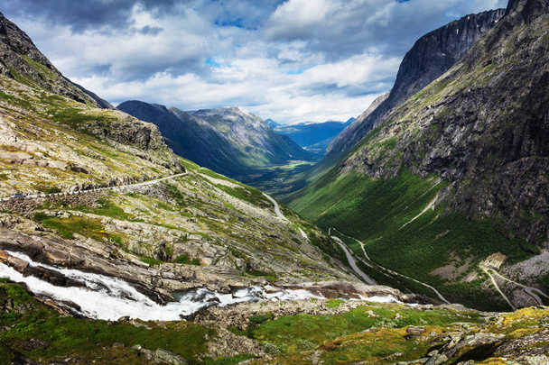 Norway troll road, mountain route of Trollstigen - Photo, image