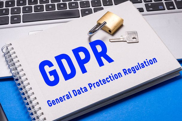 Notebook with General Data Protection Regulation - Photo, Image