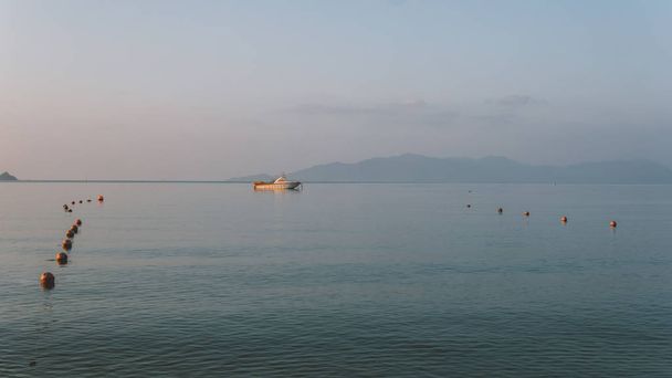  rano morze na wschód Widok ogólny. Koh Samui sunrise  - Zdjęcie, obraz