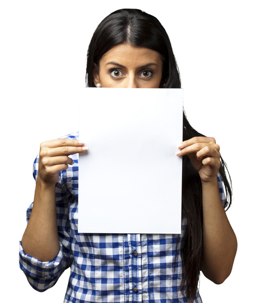 Woman Holding Paper - Photo, image