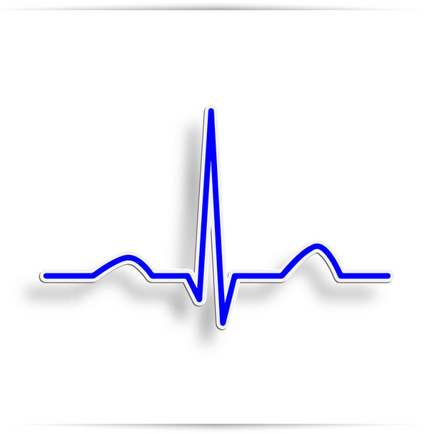 Gráfico de pulso cardíaco
 - Foto, Imagem