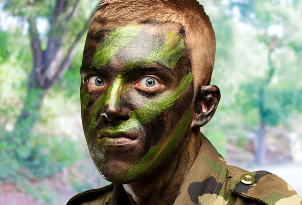 portréja egy őrült katona - Fotó, kép