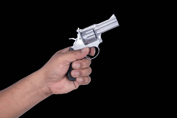 hand and gun - Photo, Image