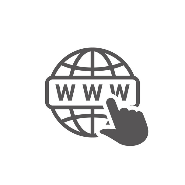 Www icon. Www плоская векторная иконка. Знак веб-сайта
 - Вектор,изображение
