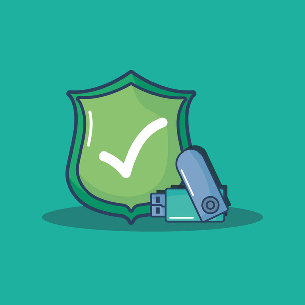 security shield icon - Vector, Image