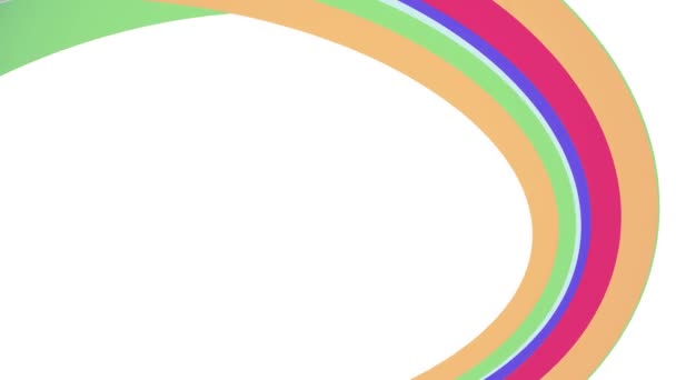 Soft colors flat rainbow frame curved candy line seamless loop abstract shape animation background new quality universal motion dynamic animated colorful joyful video footage - Footage, Video