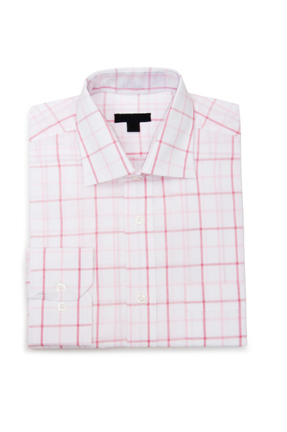 Полосатая рубашка, изолированная на белом
 - Фото, изображение
