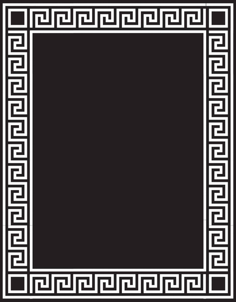 Decorative frame with greek ornament - Vector, Image