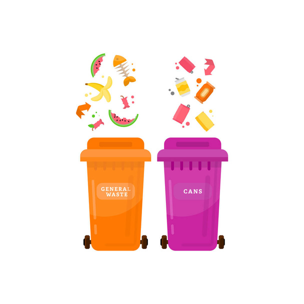 Ecologia e resíduos de plástico ecológico global
 - Vetor, Imagem