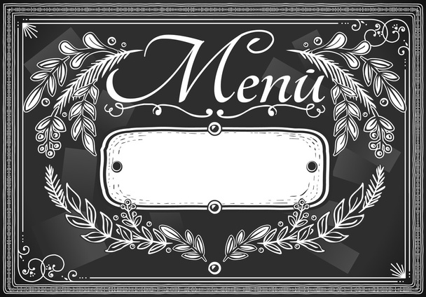 vintage graphic place card menu for bar or restaurant - Φωτογραφία, εικόνα