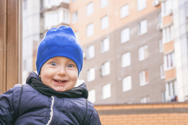 Cute little boy with beautiful blue eyes - Fotografie, Obrázek