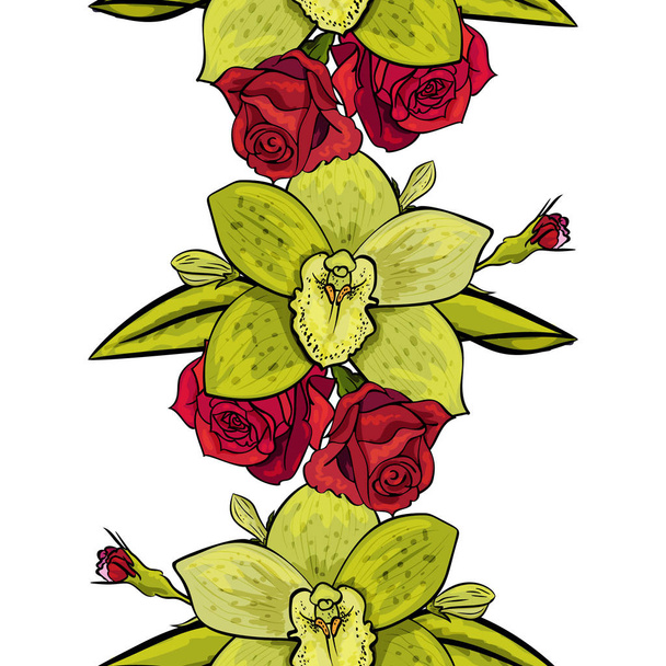Padrão de flor sem costura vetorial
 - Vetor, Imagem