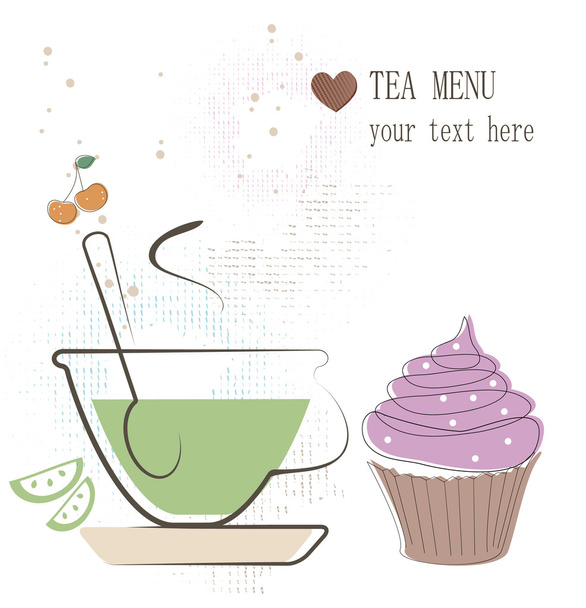 Tea menu - Вектор,изображение