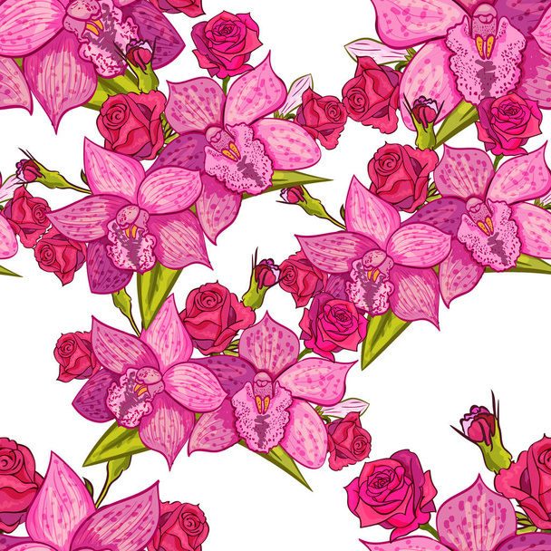 vector seamless flower pattern - ベクター画像
