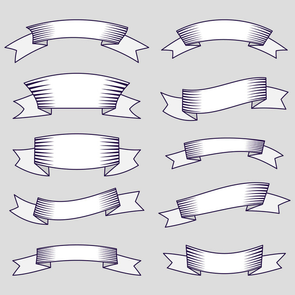 Ensemble de dix rubans et bannières pour la conception web
 - Vecteur, image