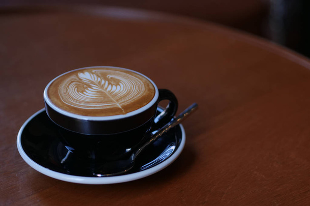 coffee latte art in coffee shop cafe  - Valokuva, kuva