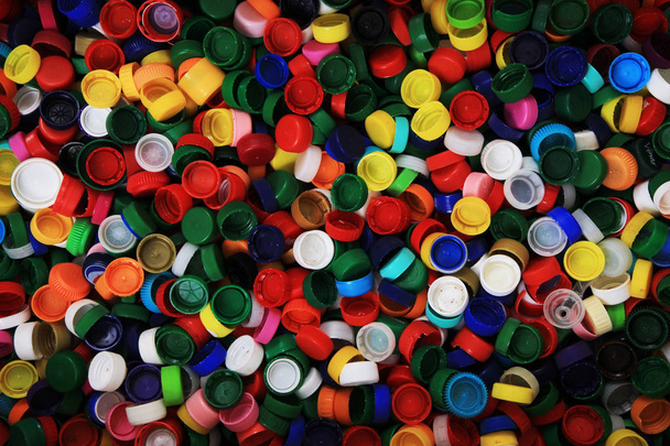 barevné plastové krytky textura - Fotografie, Obrázek