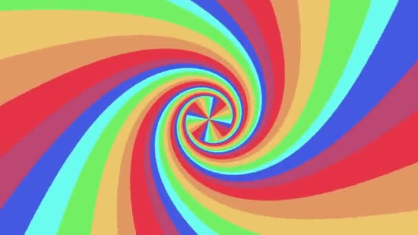 Spirale Form Regenbogen Farben nahtlose Schleife Rotation Animation Hintergrund neue Qualität universelle Bewegung dynamisch animiert bunt fröhlich cool schön Videomaterial - Filmmaterial, Video
