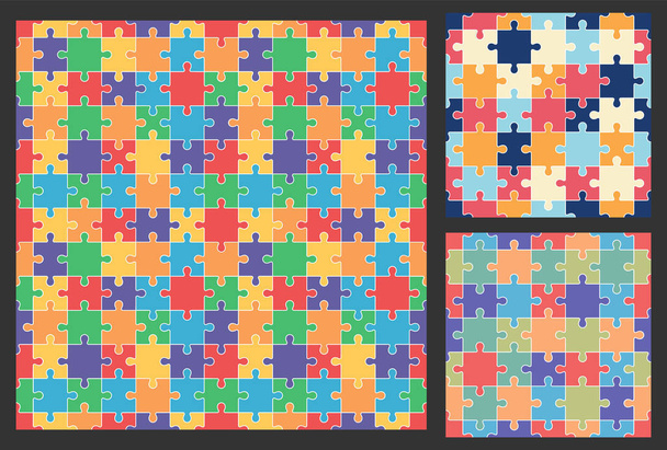 Puzzle padrão colorido
 - Vetor, Imagem