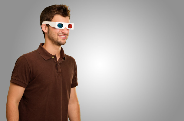 Happy Young Man Wearing 3d Glasses - Foto, Imagen