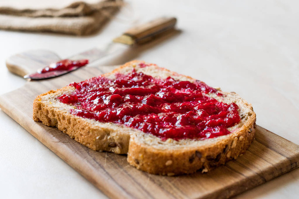 Raspberry Jam with Toast Bread / Marmalade - Photo, Image
