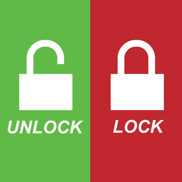 Lock and Unlock - Διάνυσμα, εικόνα