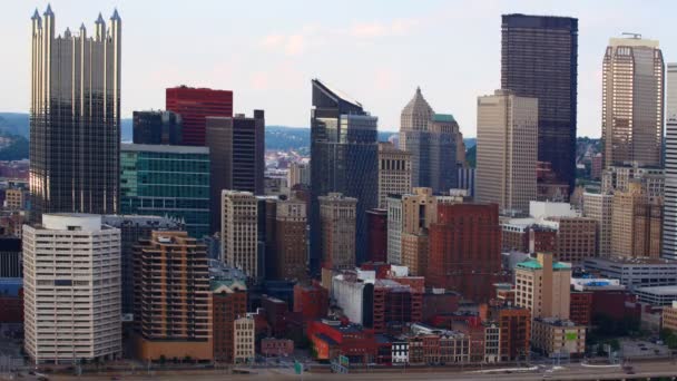 Pittsburgh, Pennsylvania şehir merkezindeki 4k Timelapse - Video, Çekim