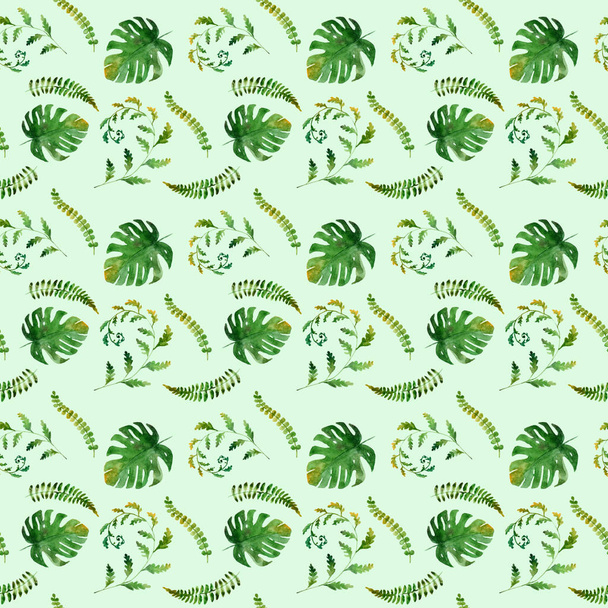 Watercolor drawings of the tropics. pattern - Photo, Image