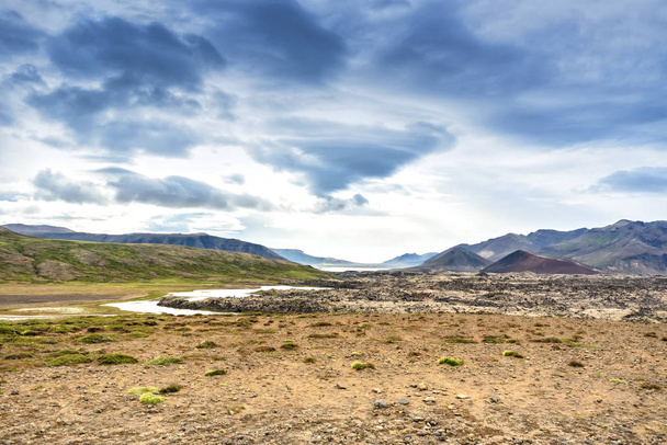 beautiful landscape desert and mountain, Iceland - Foto, afbeelding