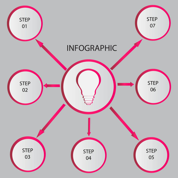 Kreativní koncept pro tmavé infografiku. Vizualizace dat obchodních. Abstraktní prvky kruh graf, diagram s 4 kroky, možnosti, částí nebo procesy. Vektor obchodní šablona pro prezentaci. - Vektor, obrázek
