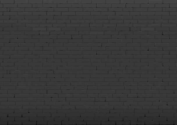 Background with black brick wall - Vector, Image