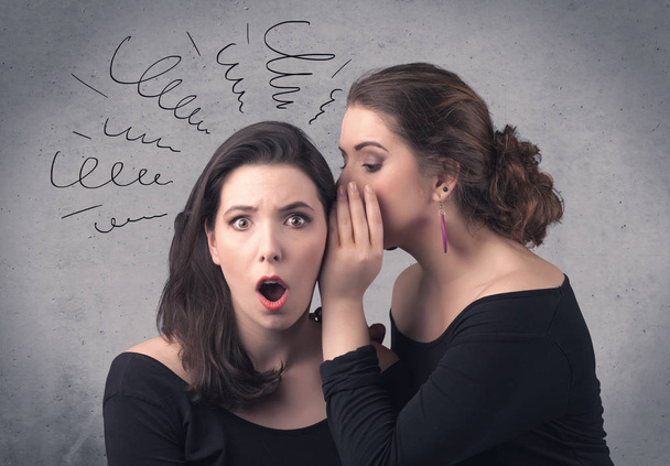 girl telling secret things to her girlfriend - Фото, изображение