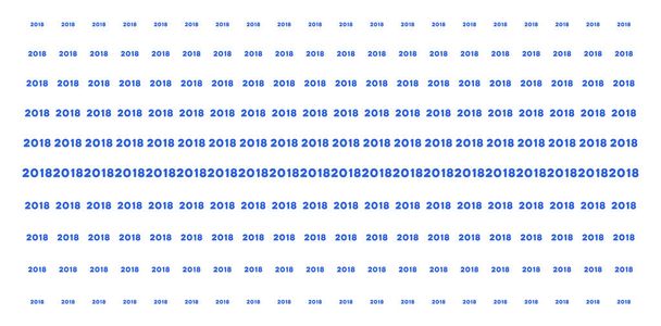 2018 Año Texto Forma Halftone Array
 - Vector, Imagen