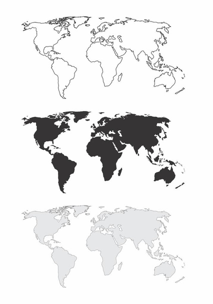 Ilustración de mapas mundiales
 - Vector, imagen
