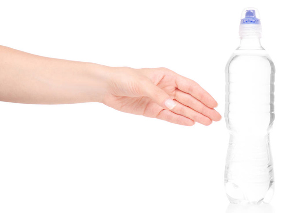 Bottle sport of water in hand - Foto, Imagen