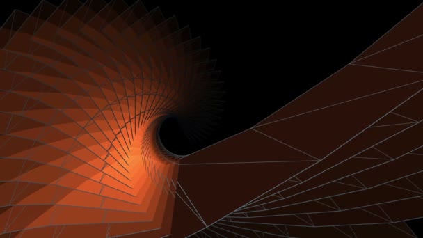 renderizado 3d - modelo de marco de alambre de diseño gráfico en espiral lenta de movimiento azul
 - Metraje, vídeo