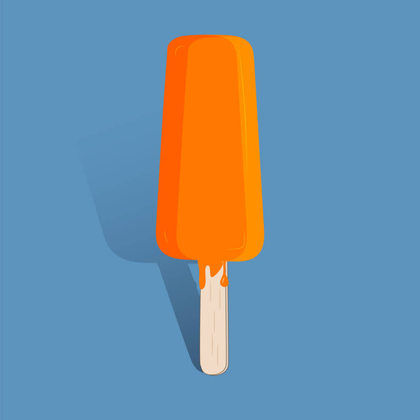 ice cream on a stick in the glaze. Vector illustration - Vetor, Imagem