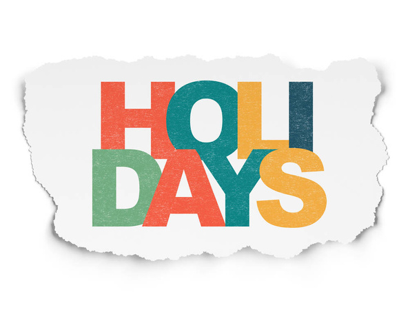 Holiday concept: Holidays on Torn Paper background - Фото, изображение