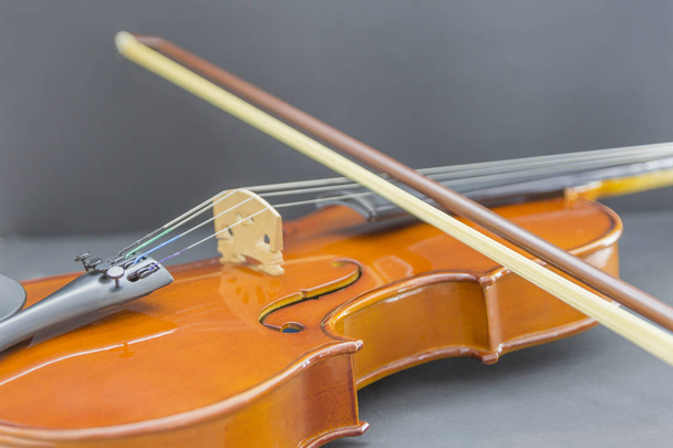 velho violino de madeira em detalhes
 - Foto, Imagem