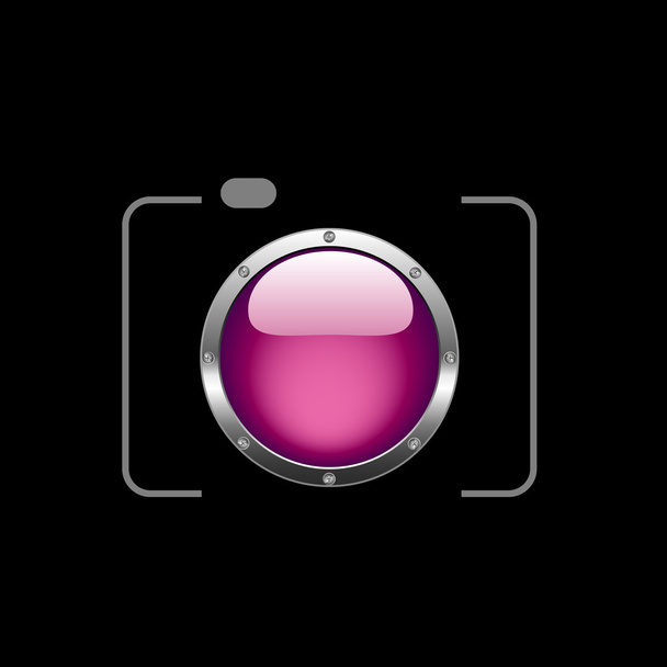 ピンクの写真ロゴ - ベクター画像